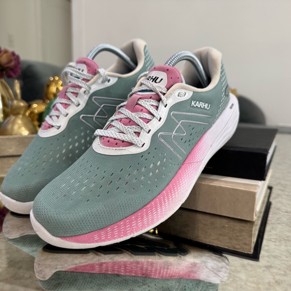 KARHU Women's Running Shoes - Green and Pink